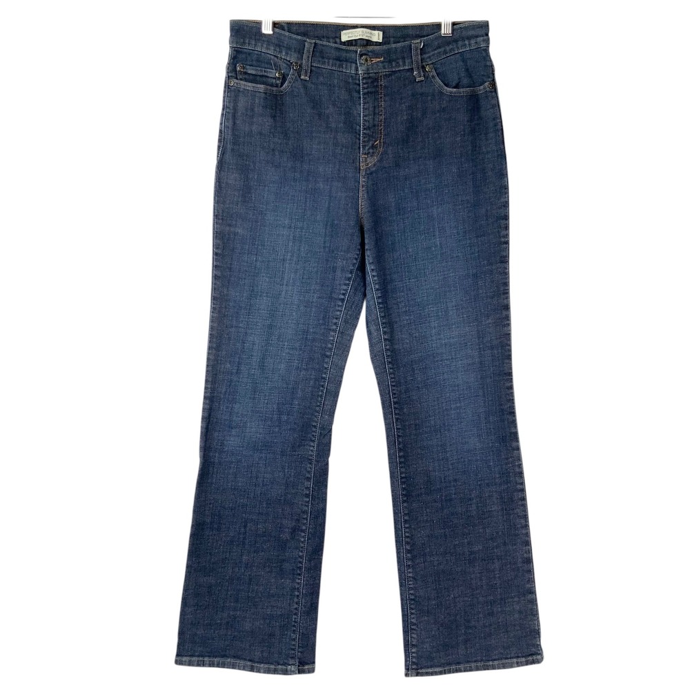 Levi's Perfectly Slimming Dark Blue Bootcut 514 Jeans 14M Button Zip Mid Rise